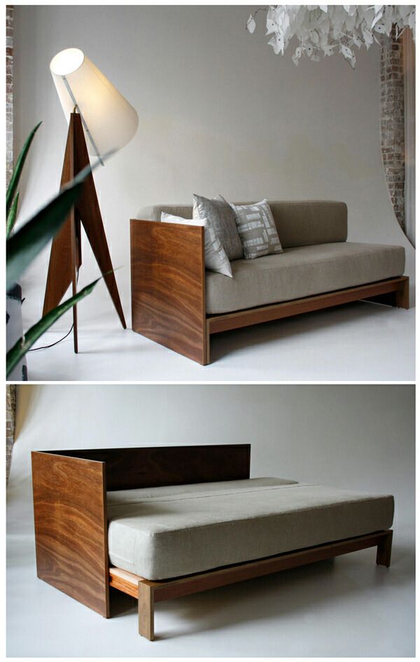 Sofá cama. muebles multifuncionales. Aprovechar espacio