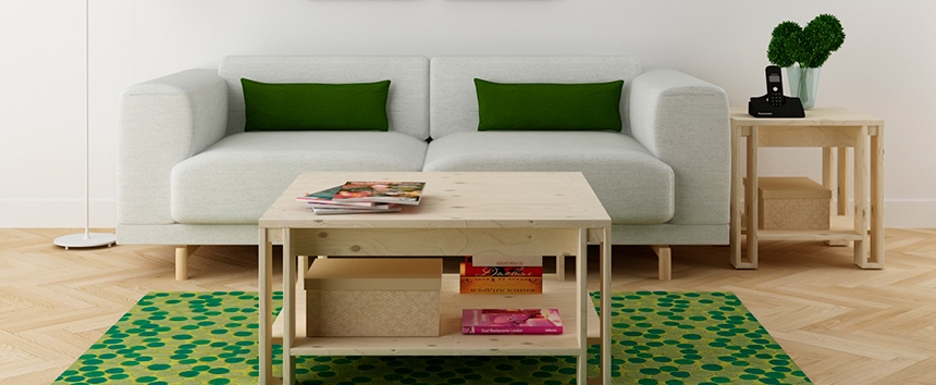 mesa de centro barata en madera maciza de muebles lufe el ikea vasco