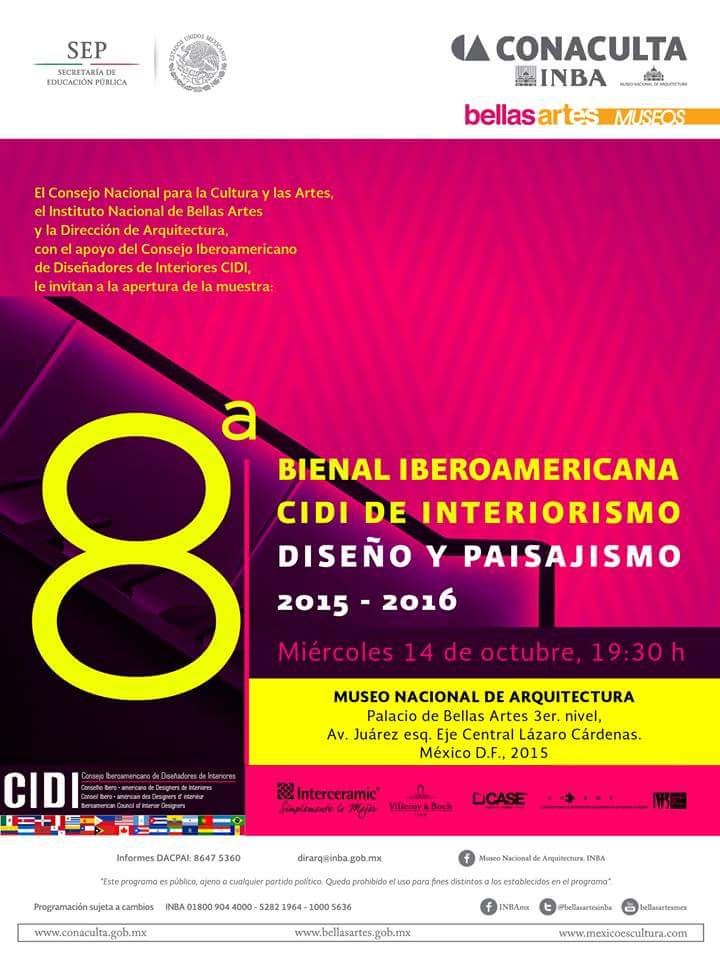 premios cidi bienal interiorismo, diseño y paisajismo.