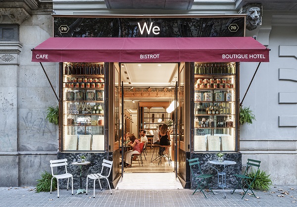 RESTAURANTE we bistrot barcelona fachada en el We Boutique Hotel