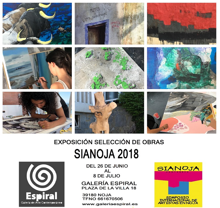 Invitacion exposicion sianoja 2018 en galeria espiral