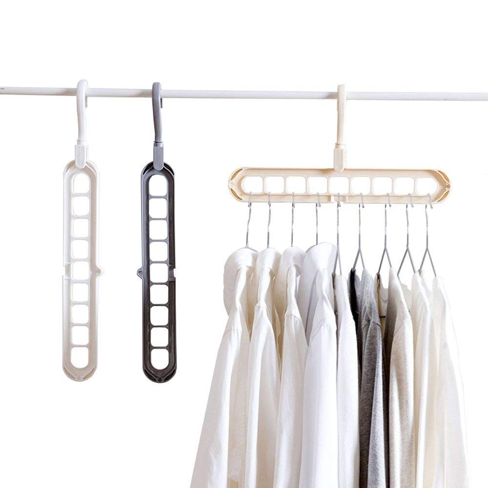 Perchas de armario para ahorro de espacio de almacenamiento, mágico organizador de ropa