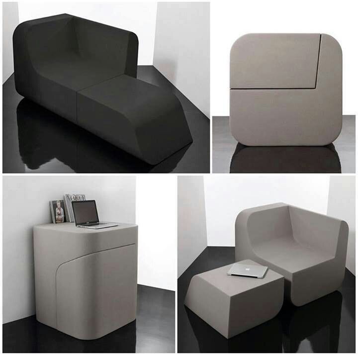 Dual Cut, diseño de Kitmen Keung, producido por Sixinch. muebles multifuncionales. Aprovechar espacio