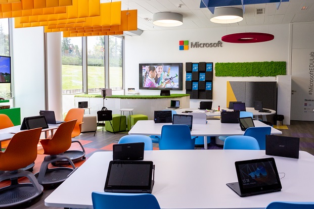 Microsoft Edulab diseño oficinas post covid